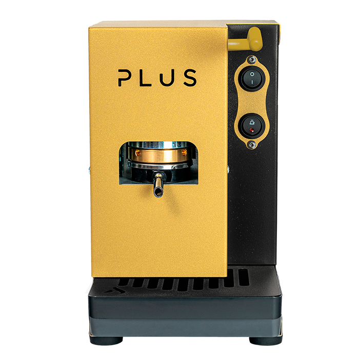 Gold colored coffee machine, produced by Latorrefazione